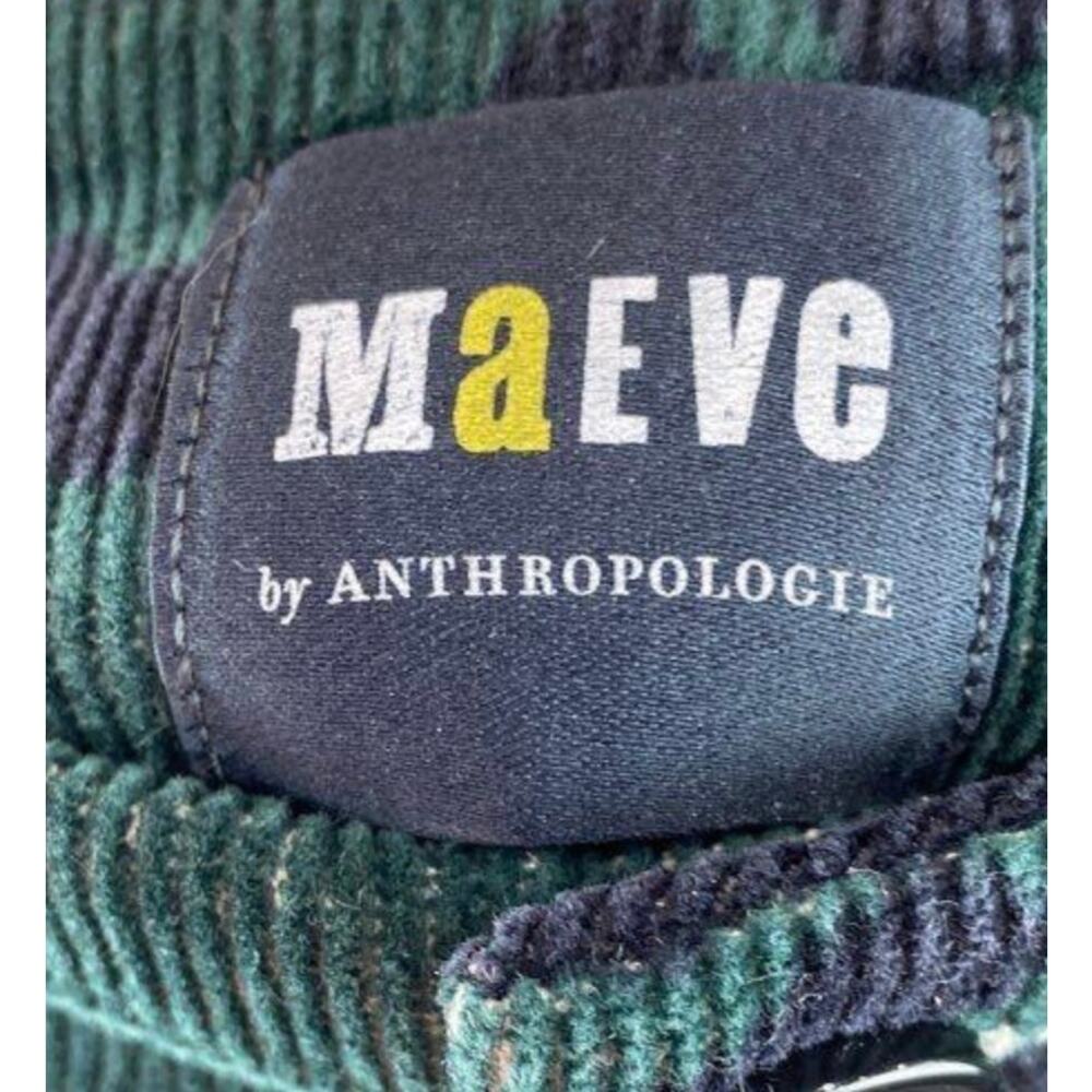 Anthropologie Maeve Colette Cropped Wide-Leg Corduroy Pants animal print sz 27 - Picture 4 of 6